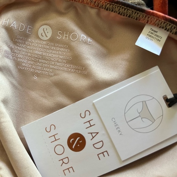 Shade & Shore side tie cheeky animal print bikini bottom tiger stripe sexy nwt - Picture 2 of 3